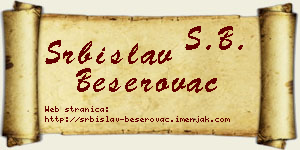 Srbislav Beserovac vizit kartica